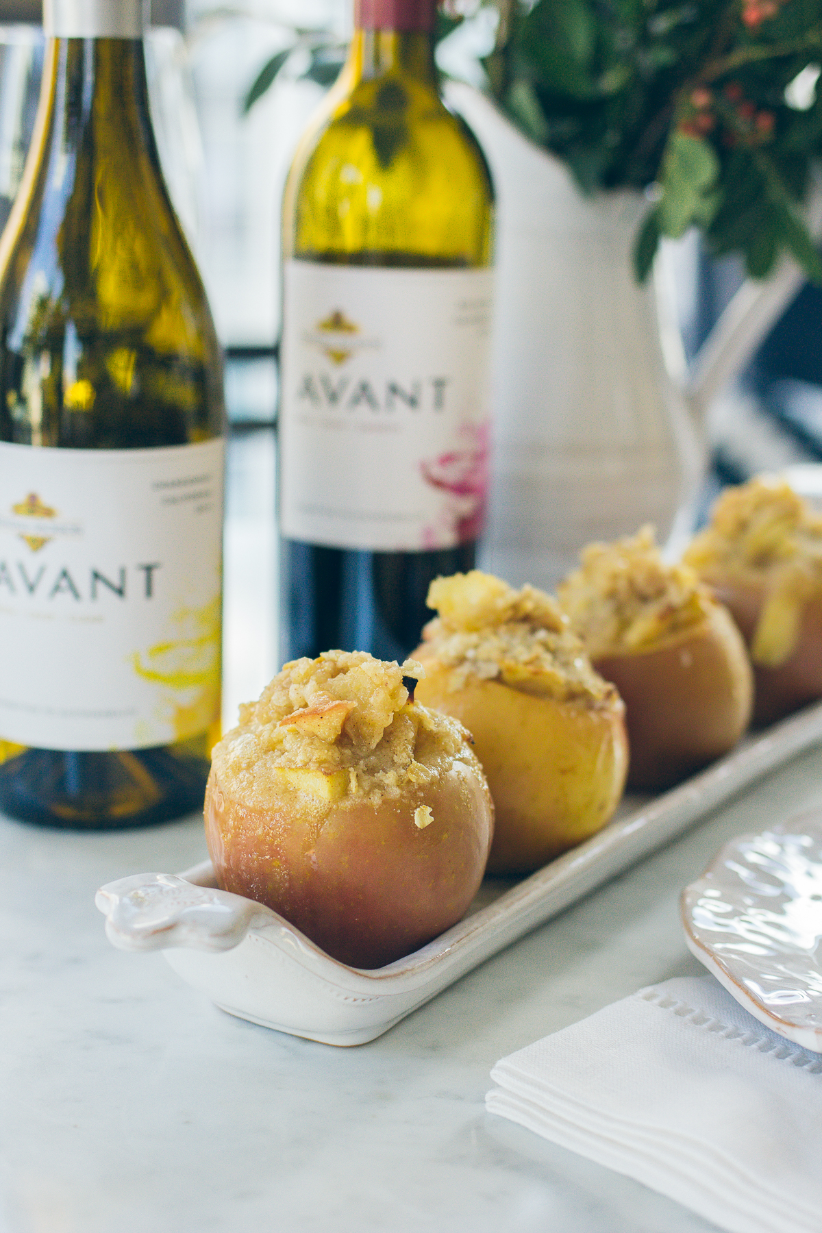 baked apples and Kendall Jackson wines — via @TheFoxandShe