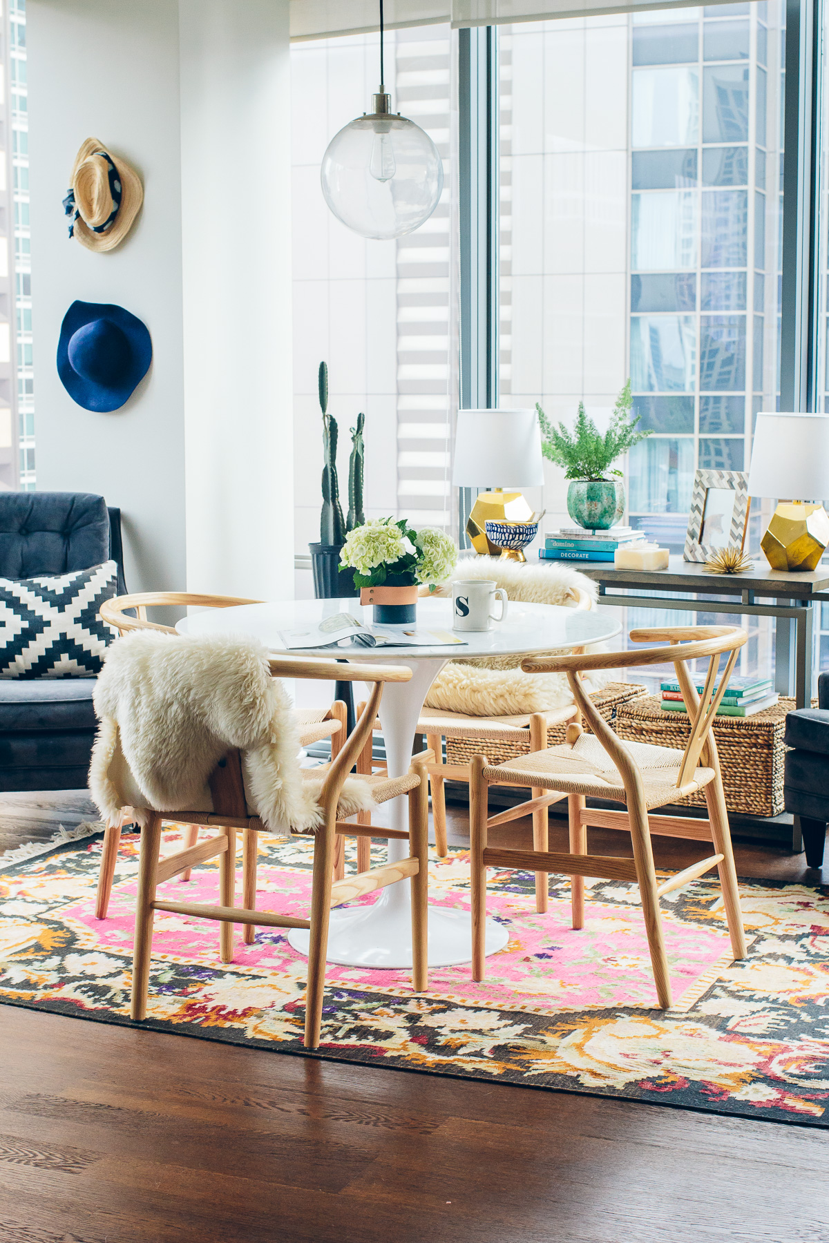 colorful dining room