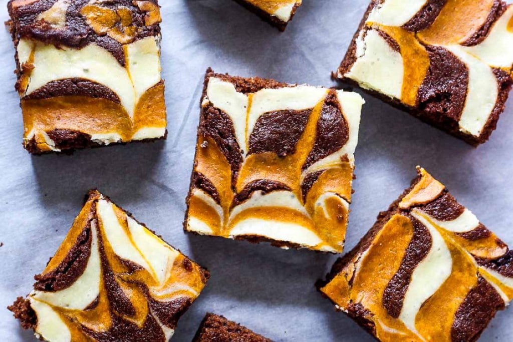 pumpkin cheesecake brownies | thanksgiving desserts recipes