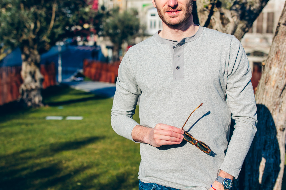 mens henley shirt
