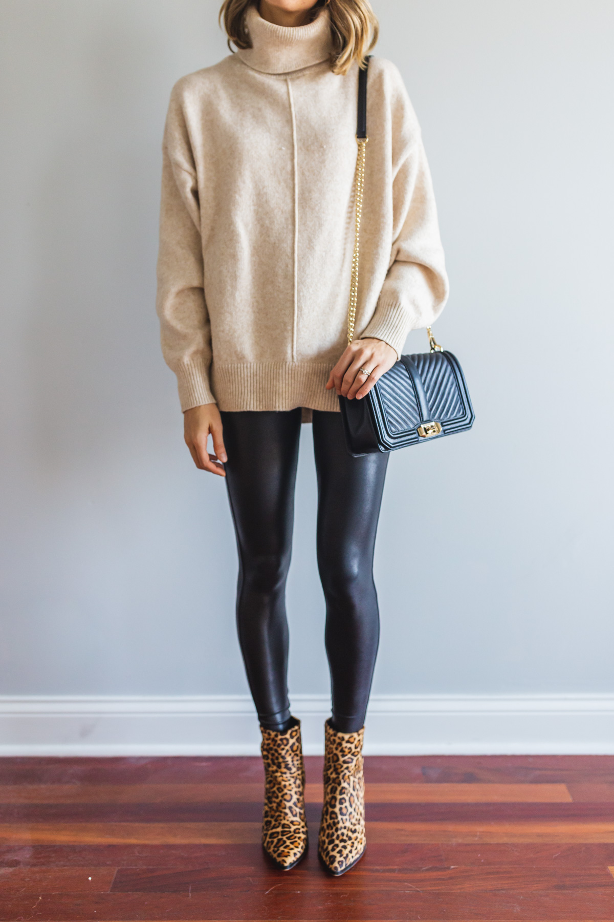 spanx faux leather leggings outfit