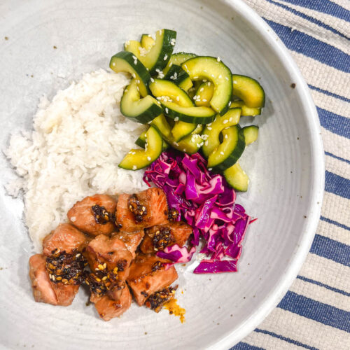 asian salmon bowls
