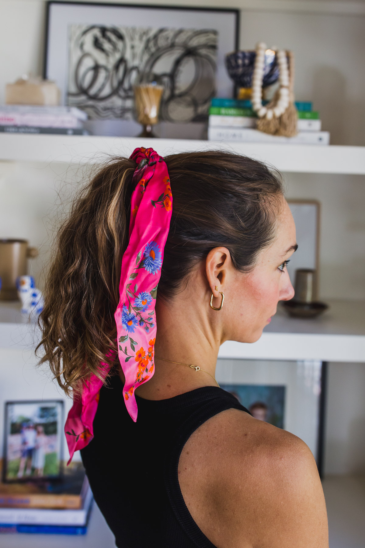 how to tie a hair scarf