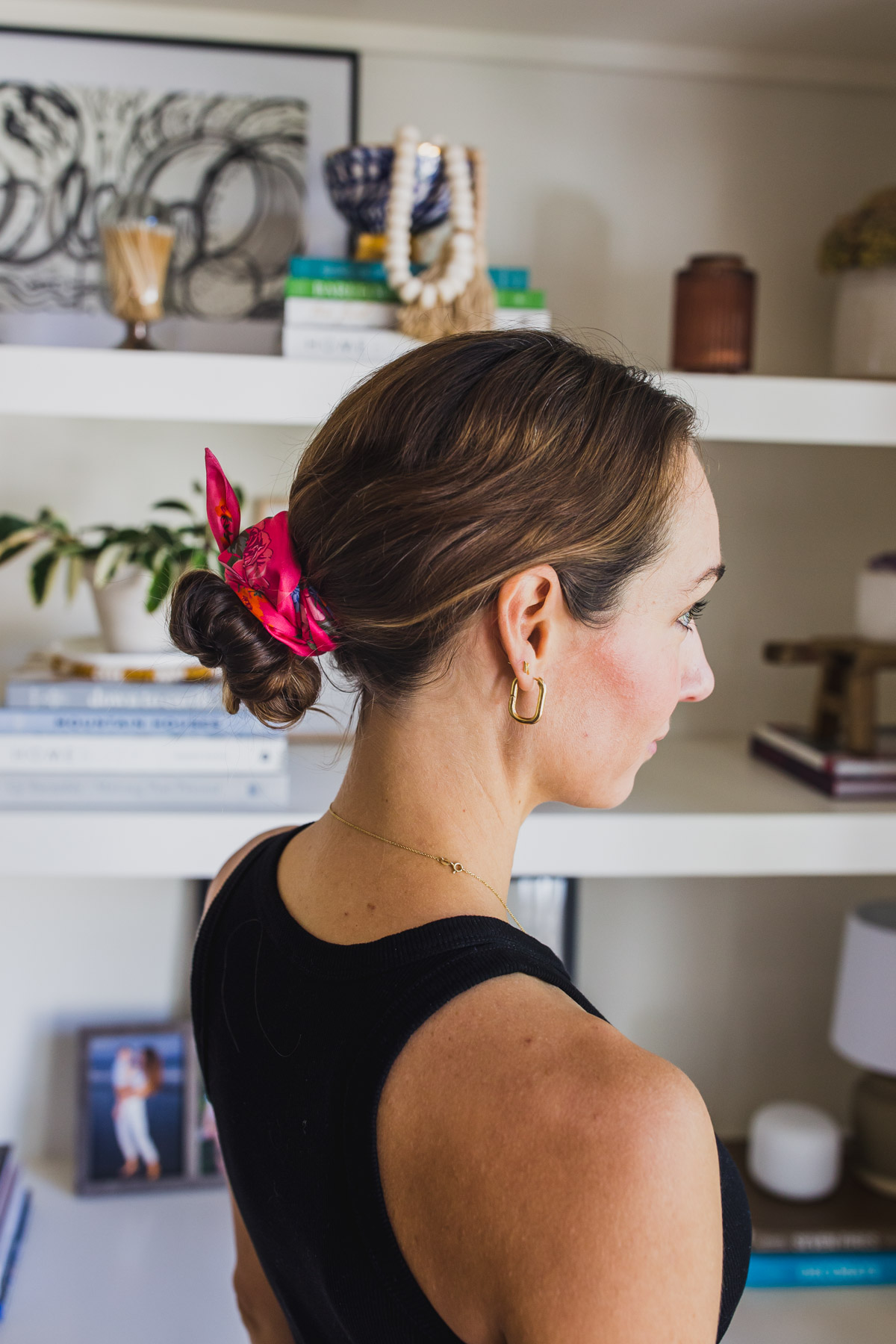 how to tie a hair scarf